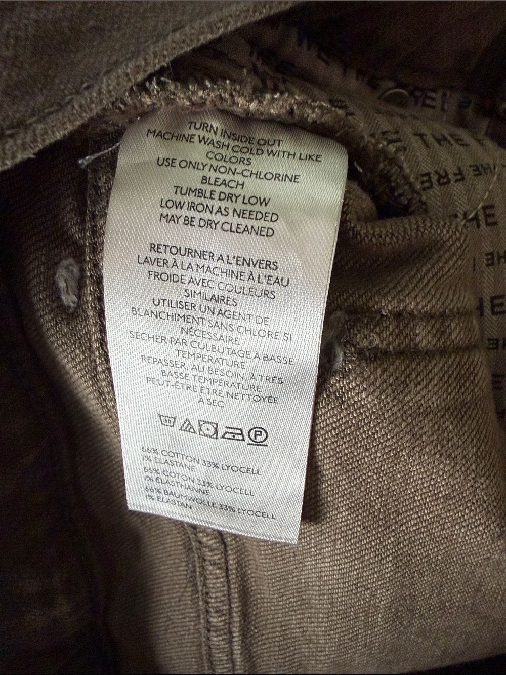 We The Free Risk Taker Straight Pant In Workwear Brown Jeans Raw Hem Sz 28 - Picture 10 of 11